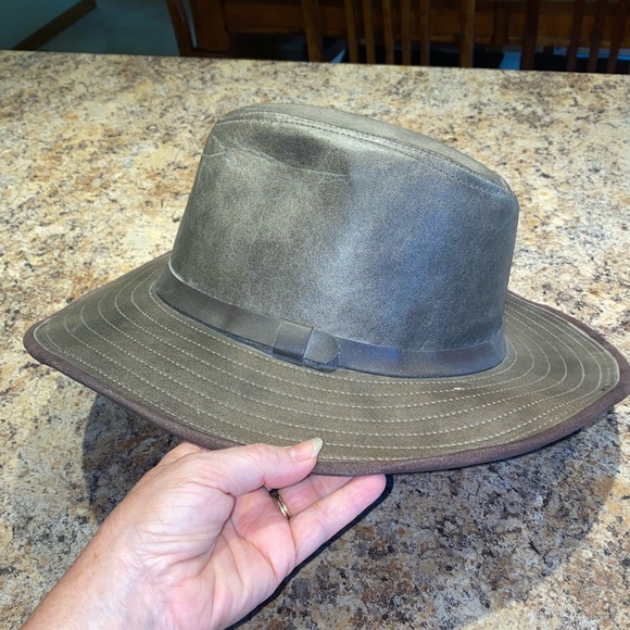 ARTEL Leather Hat Mens size Large Very nice!! Made in USA - Picture 8 of 9
